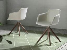 Rackhams Beige Fabric Swivel Chair 4059 - thumbnail 6