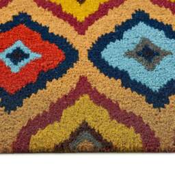 Rackhams Printed Bright Ikat Coir Doormat 45x75 cm - thumbnail 2