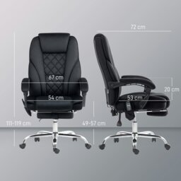 Rackhams Massage Office Chair, Heated Reclining Desk Chair, Black - Black - Yes - Massage Office Chair - thumbnail 5