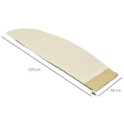 Rackhams Parasol Cover, 600D Oxford Cantilever Umbrella Cover Fit for 2-4m Parasol, Banana Umbrella Protector with Zipper - White - Black - thumbnail 6