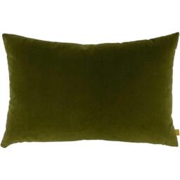 Rackhams Velvet Cushion Cover - Olive - One Size - Olive - 100% Polyester