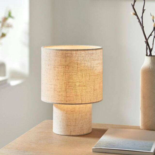 Rackhams Buxton Natural Faux Linen Table Lamp - image 1