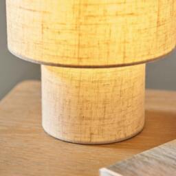 Rackhams Buxton Natural Faux Linen Table Lamp - thumbnail 3