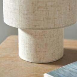 Rackhams Buxton Natural Faux Linen Table Lamp - thumbnail 4