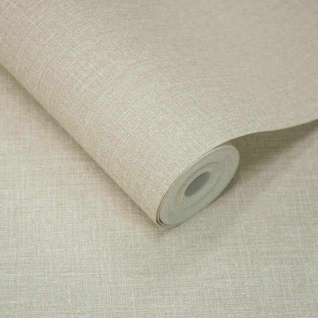 Rackhams Boutique Nursery Pure & Protect Cirrus Woven Linen Textured Antibacterial Wallpaper, Light Beige