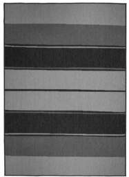 Rackhams Duo Weave Outdoor Dark Grey Rug Stripes - 120X170 cm