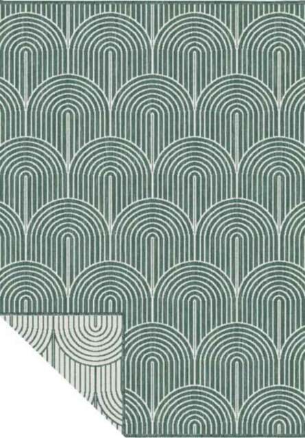 Rackhams Pangli Flatweave Reversible Green Rug Indoor-Outdoor - 80X150 cm - image 1