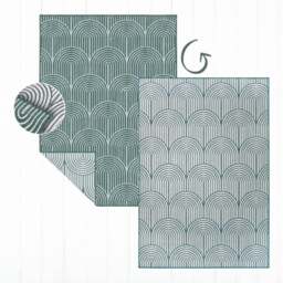 Rackhams Pangli Flatweave Reversible Green Rug Indoor-Outdoor - 80X150 cm - thumbnail 5