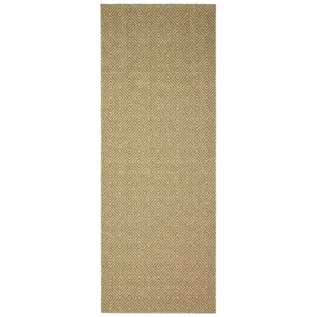 Rackhams Washable Designer Mat Diamond Beige - 132 - 67X180 cm - image 1