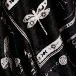 Rackhams Enchanted Witchcraft Cosy Fleece Blanket Throw Black - 130 x 170 cm - Black - thumbnail 2