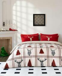 Rackhams Stag Teddy Red Duvet Cover Set - Double - thumbnail 5