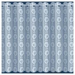 "Rackhams White Floral Textured Voile Louvre Vertical Pleated Window Blind Panel - White - 72"" (183cm) Width x 54"" (137cm) Drop" - thumbnail 2