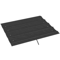 Rackhams Pergola Cover Roof, 2.86 x 2.45 m Retractable Sun Shade Top for 3 x 2m Pergola Frame, UV30+ Protected, Dark Grey - thumbnail 1
