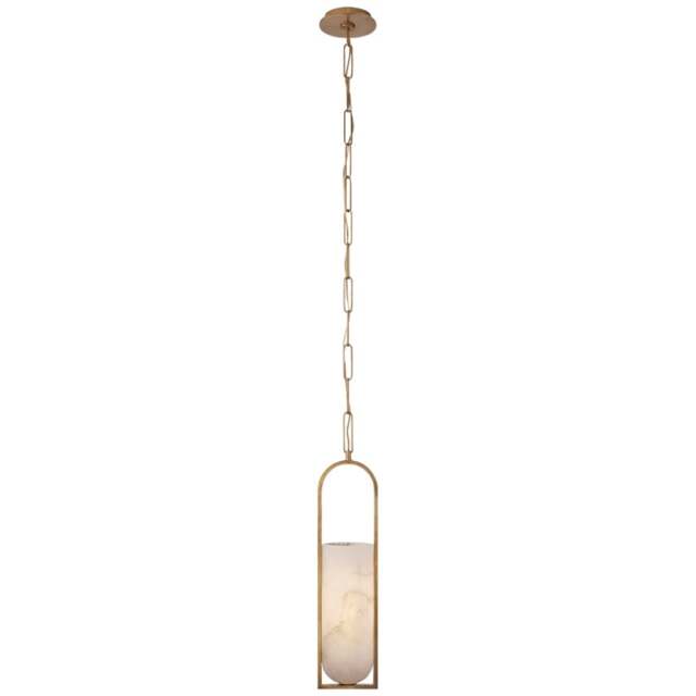 Rackhams Melange Small Elongated Pendant Light - Antique Barnished Brass - image 1