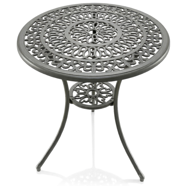 Rackhams POSITANO Garden and Patio Grey Cast Aluminium Bistro Table - Grey - image 1