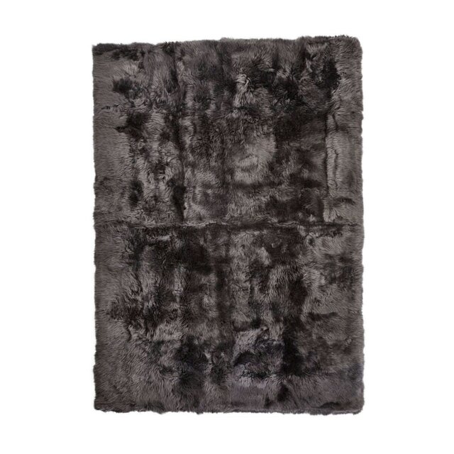Rackhams Long Wool Sheepskin Design Rug - Steel - 170x240 cm - image 1