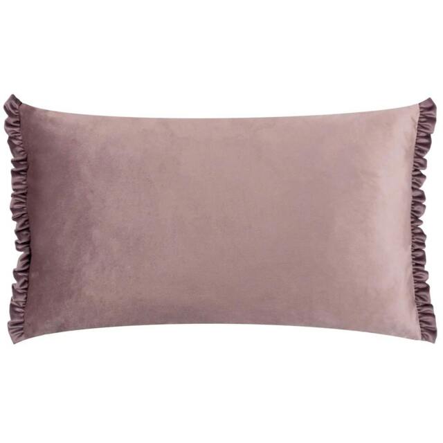 Rackhams Tilly Reversible Velvet Cushion Cover - Heather/Smoke - 50cm x 30cm - Heather/Smoke - 100% Polyester - image 1
