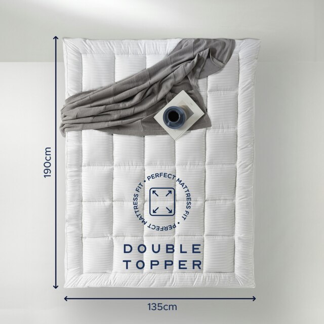 Rackhams Luxurious Hotel Extra Deep 10cm Mattress Topper - Double - image 1
