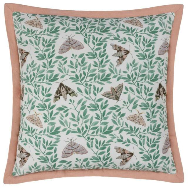 Rackhams Moth Cushion Cover - Pale Pink - 50cm x 50cm - Pale Pink - 100% Cotton - image 1