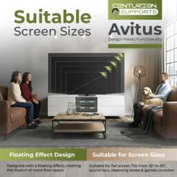 "Rackhams Avitus Premium High Gloss White with 4-White Drawers and 3-Shelf 32""-65"" LED/OLED/LCD TV Cabinet" - thumbnail 2