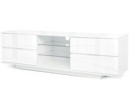 "Rackhams Avitus Premium High Gloss White with 4-White Drawers and 3-Shelf 32""-65"" LED/OLED/LCD TV Cabinet" - thumbnail 6