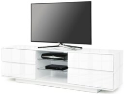 "Rackhams Avitus Premium High Gloss White with 4-White Drawers and 3-Shelf 32""-65"" LED/OLED/LCD TV Cabinet" - thumbnail 3