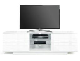 "Rackhams Avitus Premium High Gloss White with 4-White Drawers and 3-Shelf 32""-65"" LED/OLED/LCD TV Cabinet" - thumbnail 2