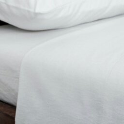 Rackhams White Luxury Brushed Cotton Flannelette Flat Sheet 100% Cotton - White - King - thumbnail 3