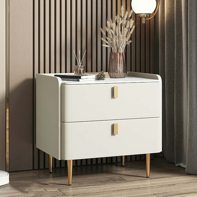 Rackhams Ana Bedside Table - 50CM - White - image 1