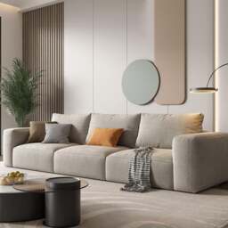 Rackhams Lionel Two Seater Sofa, Linen - Two Seater 180cm - Others ( Contact Us ) - With Ottoman - thumbnail 4