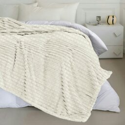 Rackhams Chunky Cord Waffle Plush Heavy Blanket - 127cm x 152cm - Olive - thumbnail 6