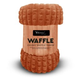 Rackhams Chunky Cord Waffle Plush Heavy Blanket - 127cm x 152cm - Olive - thumbnail 2
