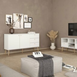 Rackhams Cumbria Sideboard 2 Doors + 3 Drawers White - White - 147.2 - 1 - thumbnail 5