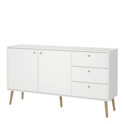 Rackhams Cumbria Sideboard 2 Doors + 3 Drawers White - White - 147.2 - 1 - thumbnail 3