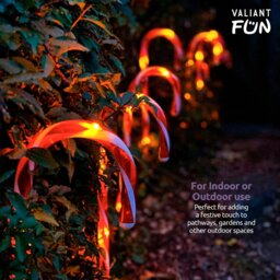 Rackhams Christmas Candy Cane Pathway Lights - 8 Pack - Valiant Christmas Candy Cane Pathway Lights - 8 Piece Set - thumbnail 5