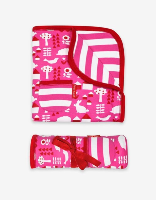 Rackhams Organic Pink Garden Blanket - image 1