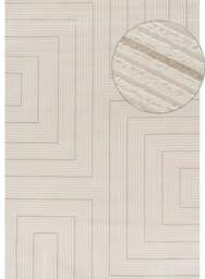 Rackhams Carmel Cream-Beige Geometric Rug - 6040 - 80X150 cm - thumbnail 1