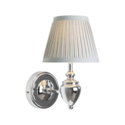 Rackhams Giona Polished Chrome & Grey Wall Light - thumbnail 2