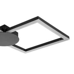 Rackhams Miles Double Square Integrated LED Ceiling Light - Matt Black - thumbnail 6