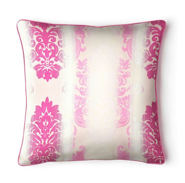 Rackhams Glitter Damask Cushion - 43cm x 43cm - Burgandy - image 1