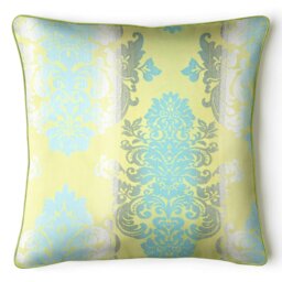 Rackhams Glitter Damask Cushion - 43cm x 43cm - Burgandy - thumbnail 2