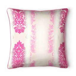 Rackhams Glitter Damask Cushion - 43cm x 43cm - Burgandy - thumbnail 1