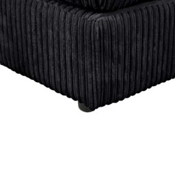 Rackhams Dylan Jumbo Cord Fabric Footstool in Black - Black - thumbnail 4