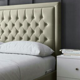 Rackhams Allegra Divan Bed with Upholstered Headboard - Beige - Single / 3ft - thumbnail 3