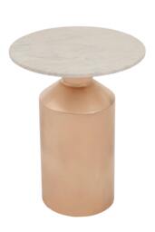 Rackhams Amira Marble Top Gold Base Side Table. - thumbnail 2
