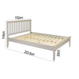 Rackhams Pembroke Bed Frame with Slatted Headboard Double 4ft6 King 5ft - King 5ft - thumbnail 3