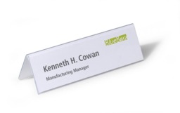 Rackhams Clear Plastic Table Place Name Holders and Inserts - 25 Pack - 61x210mm - thumbnail 3