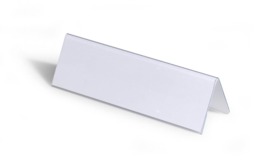 Rackhams Clear Plastic Table Place Name Holders and Inserts - 25 Pack - 61x210mm - thumbnail 2