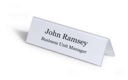Rackhams Clear Plastic Table Place Name Holders and Inserts - 25 Pack - 61x210mm - thumbnail 4