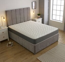 Rackhams WaveFlex Hybrid Mattress - 18cm Deep Breathable Cooltouch+ Sleep Surface - Grey - 1 - 3ft Single Mattress (90cm x 190cm) - thumbnail 1